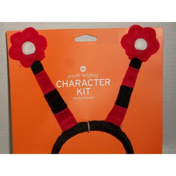 Halloween Child Youth Ladybug Character Kit Costume Headband Bow Tie Tail - Picture 3 of 3